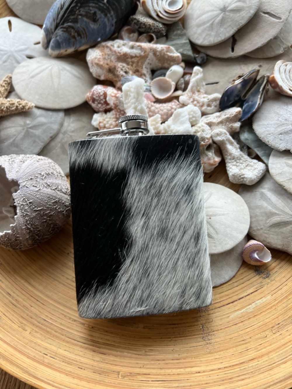 Myra Cowhide Leather Hip Flask 8oz Western Boho Gift Unisex Stainless Steel